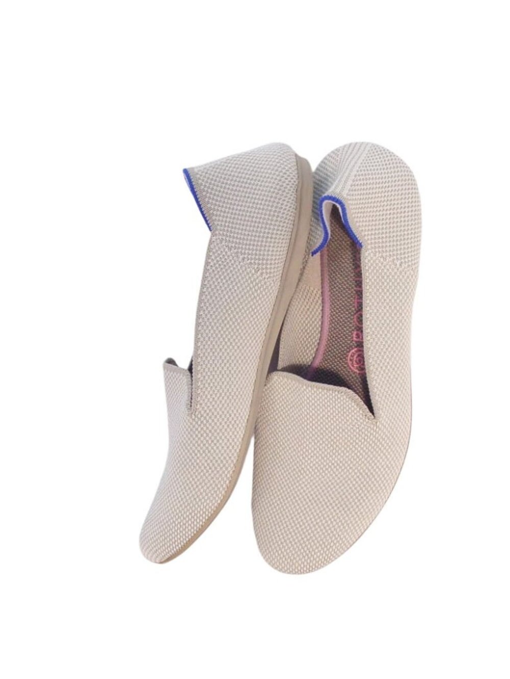 Rothy’s THE LOAFER Linen Double Stitch Women’s Beige Flats Shoes - 9.5 - Picture 2 of 9